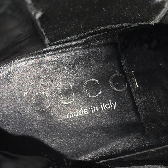 Gucci Vintage Black Italian Leather Pull On Chelsea Boots 6.5 UK Men's 7.5 D US - Picture 7 of 12